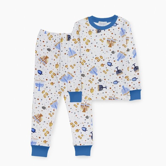 Pottery Barn Hanukkah Organic Cotton Pajama Set size 4 - Picture 1 of 9